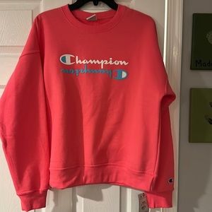 Neon Pink Champion Sweatshirt